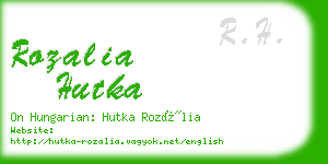 rozalia hutka business card